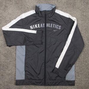 Vintage Nike Jacket Boys XL (18-20) Gray Athletics‎ Windbreaker Silver Tag Y2K
